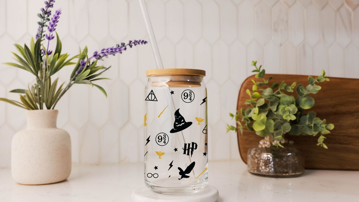 Harry Potter 16 oz Glass Tumbler