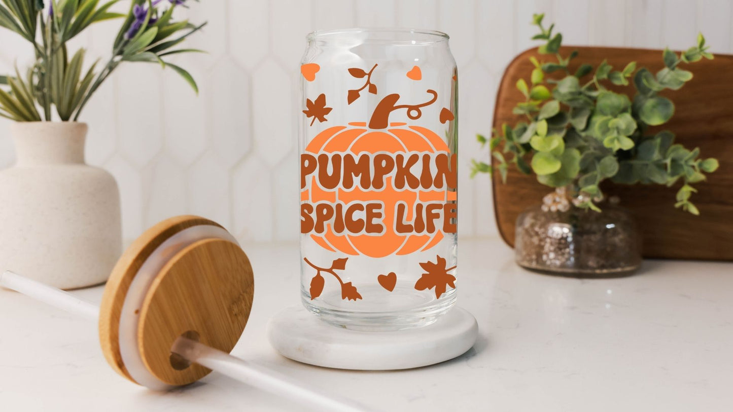 Autumnal Delight - 16 oz Glass Tumbler