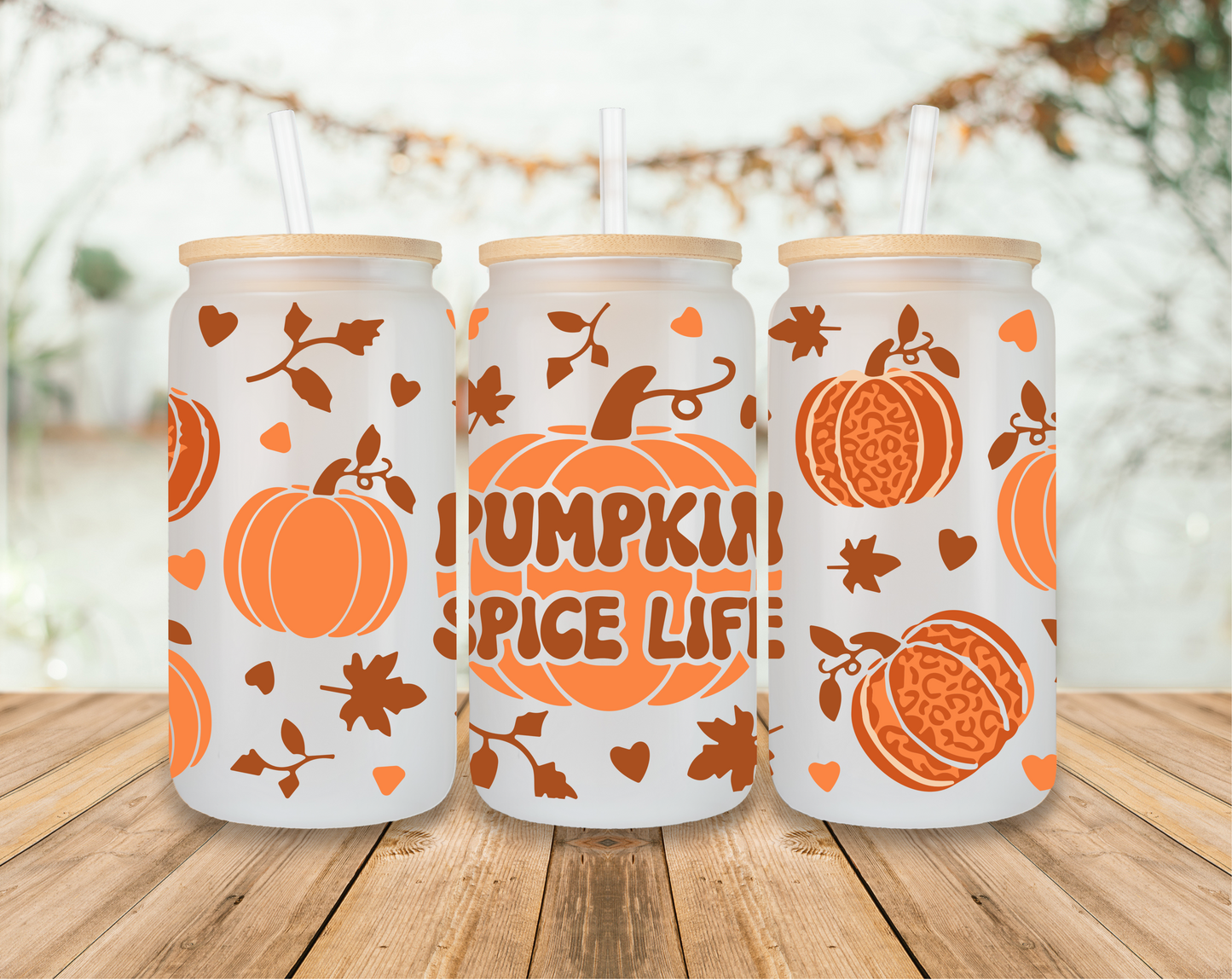 Autumnal Delight - 16 oz Glass Tumbler