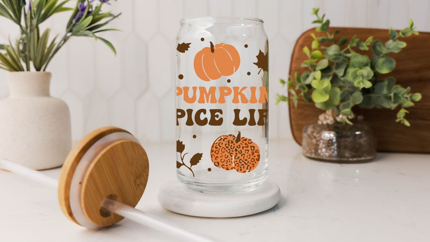 Autumnal Delight - 16 oz Glass Tumbler