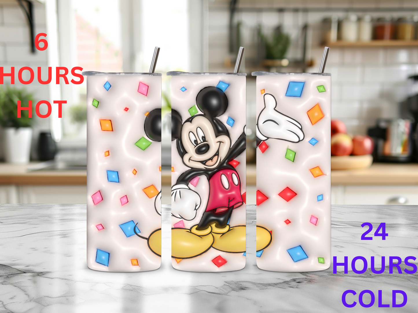 Classic Mickey Mouse Tumbler with Colorful Accents