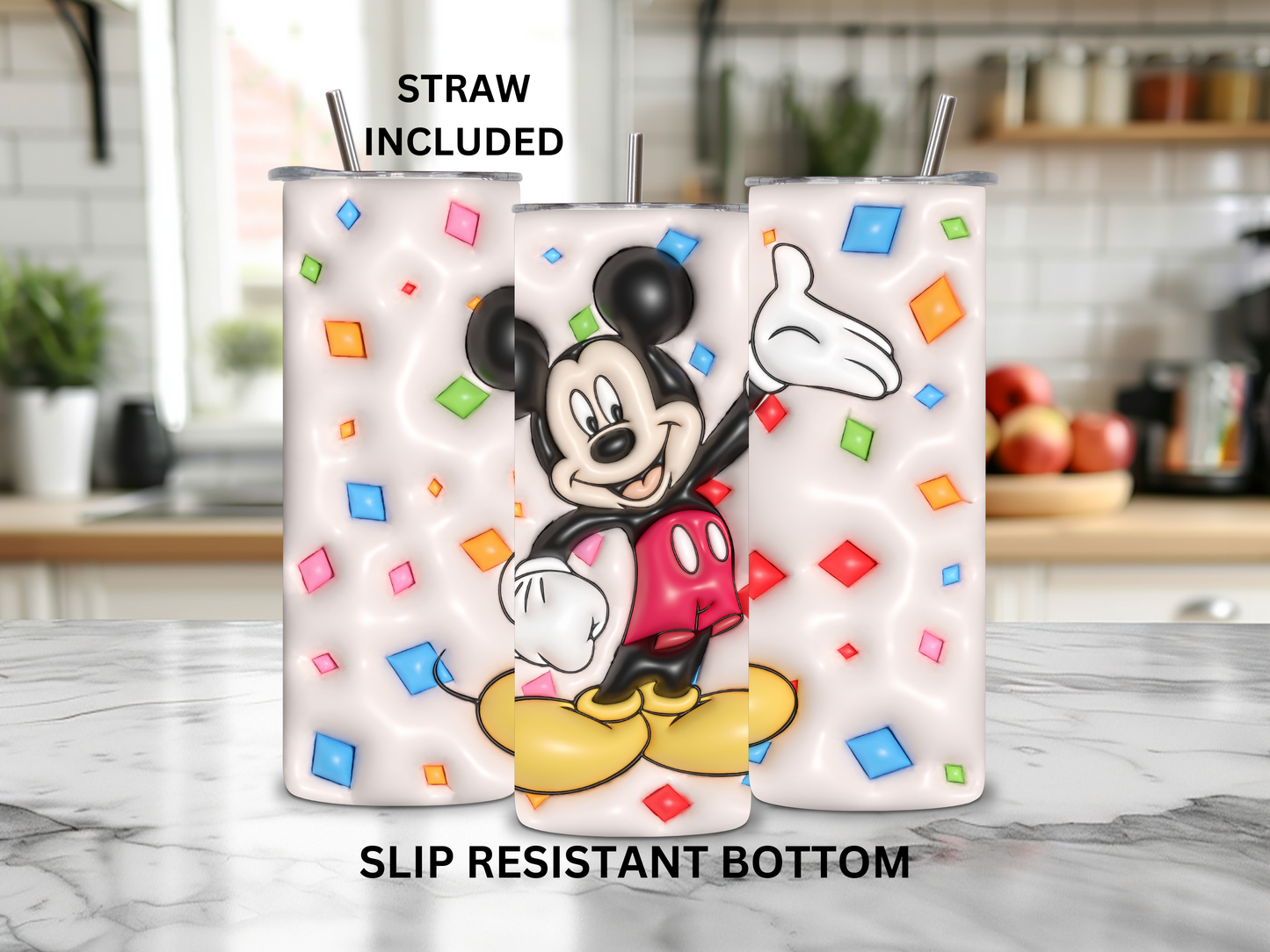 Classic Mickey Mouse Tumbler with Colorful Accents