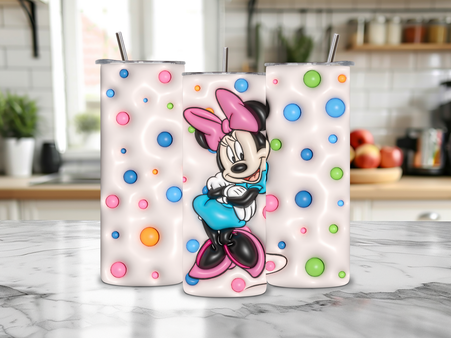 Charming Minnie Mouse Polka Dot Tumbler