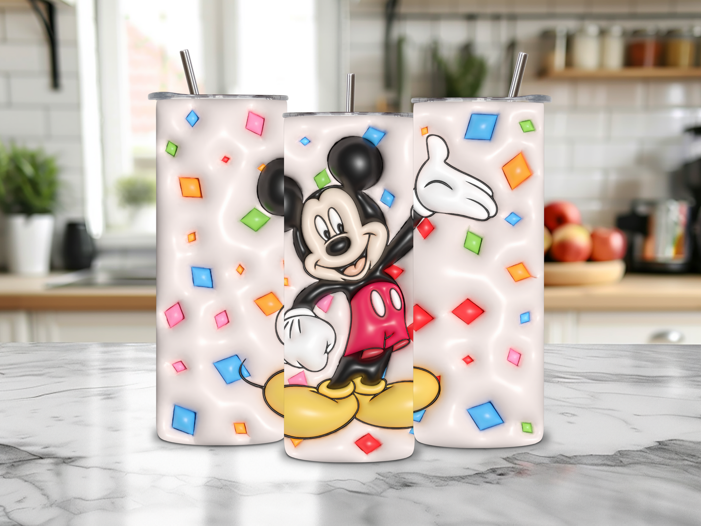 Classic Mickey Mouse Tumbler with Colorful Accents