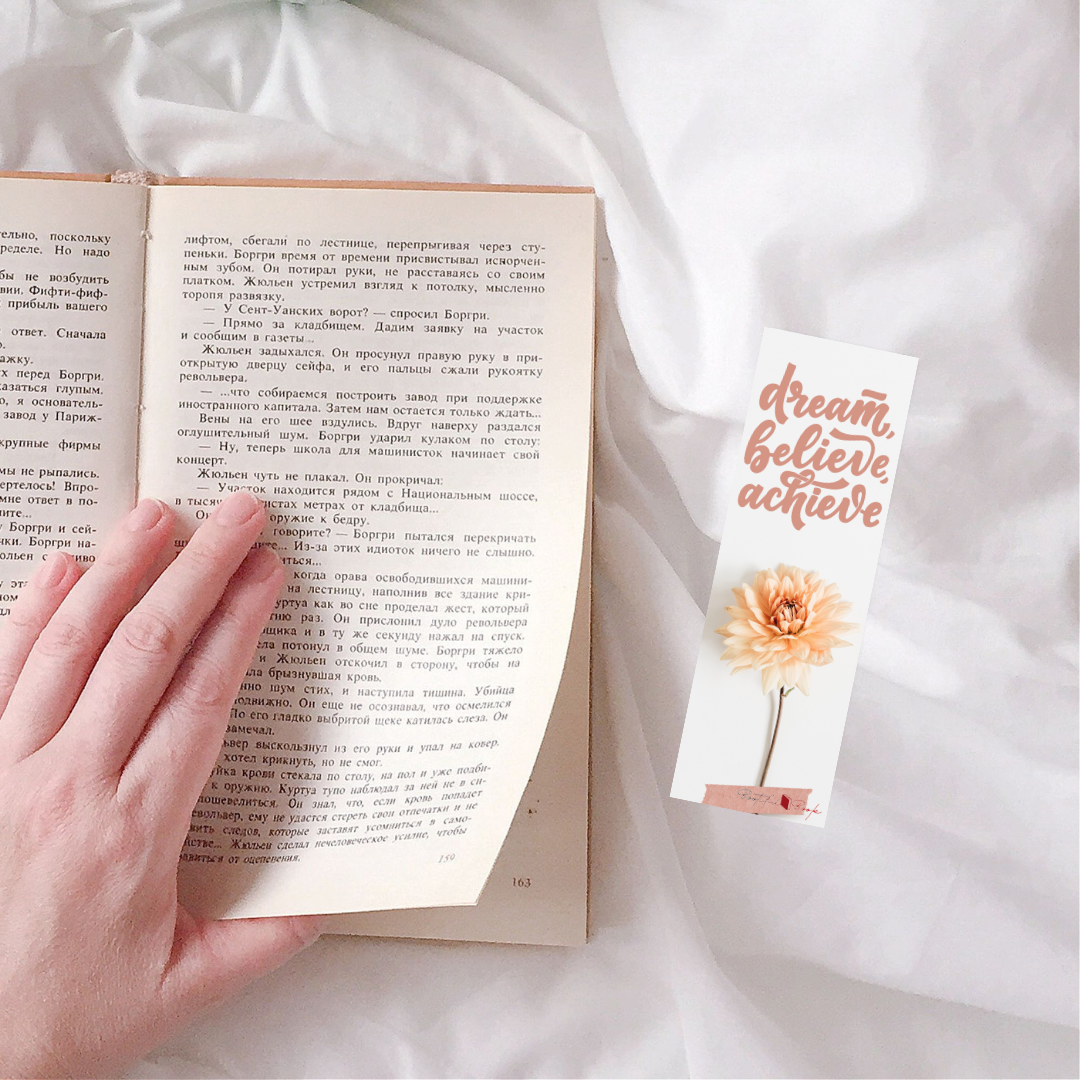 Inspirational Floral Bookmark